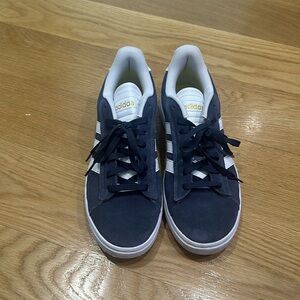 Adidas low top dark blue suede sneakers size 11